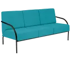 SPA 3 černý lak, koženka AN 078 - koženka tyrkysová